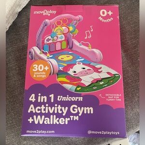 Move 2 Play 4-in-1 Unicorn Activity Gym Walker